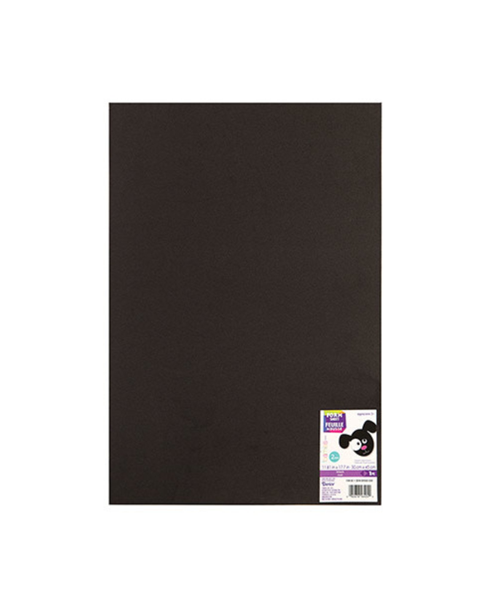 HYGLOSS FOAM SHEET: 2MM, 12x18 BLACK