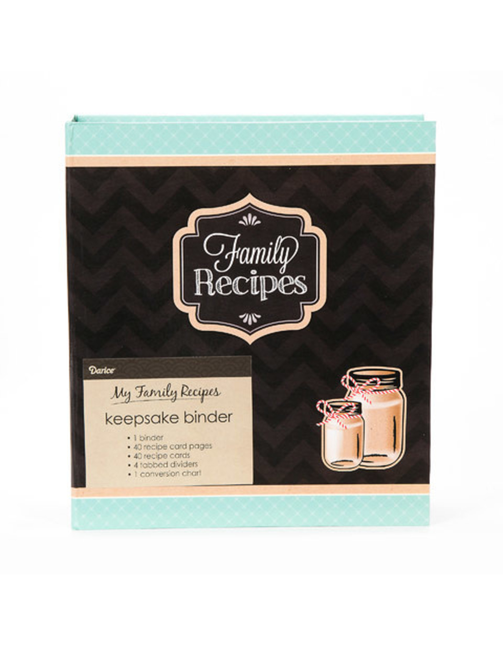 RECIPE BINDER: TEAL & BLACK