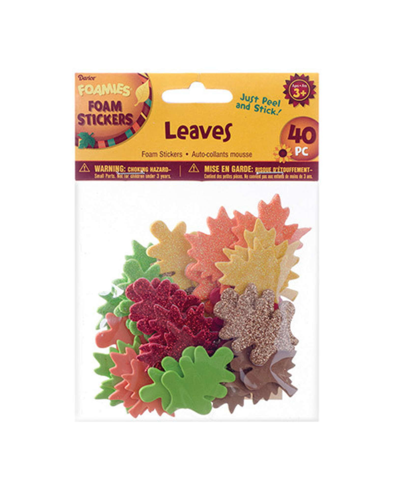 STICKERS FOAM LEAF GLITTER Creative Kids
