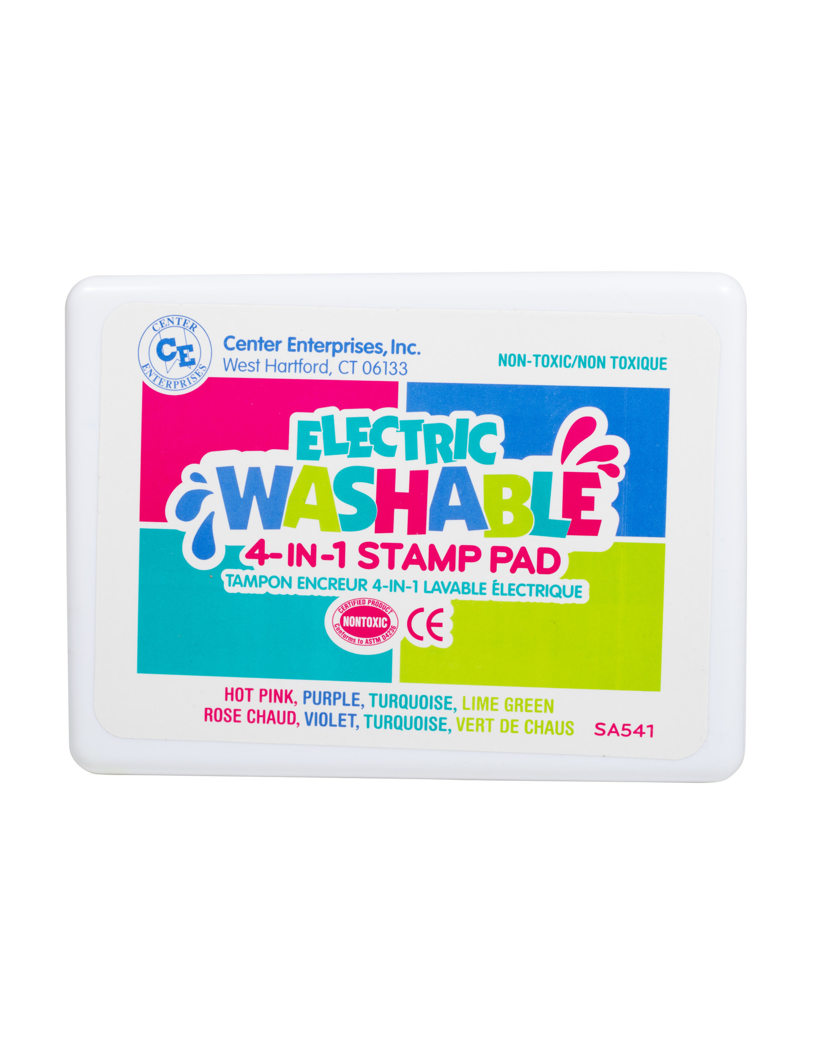 JUMBO STAMP PAD:  WASHABLE 4 COLOR'S ELECTRIC