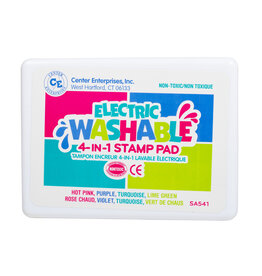 JUMBO STAMP PAD:  WASHABLE 4 COLOR'S ELECTRIC
