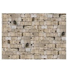PICTURE OAK TAG:  22X28  YERUSHALAYIM STONE, WITH GREENERY