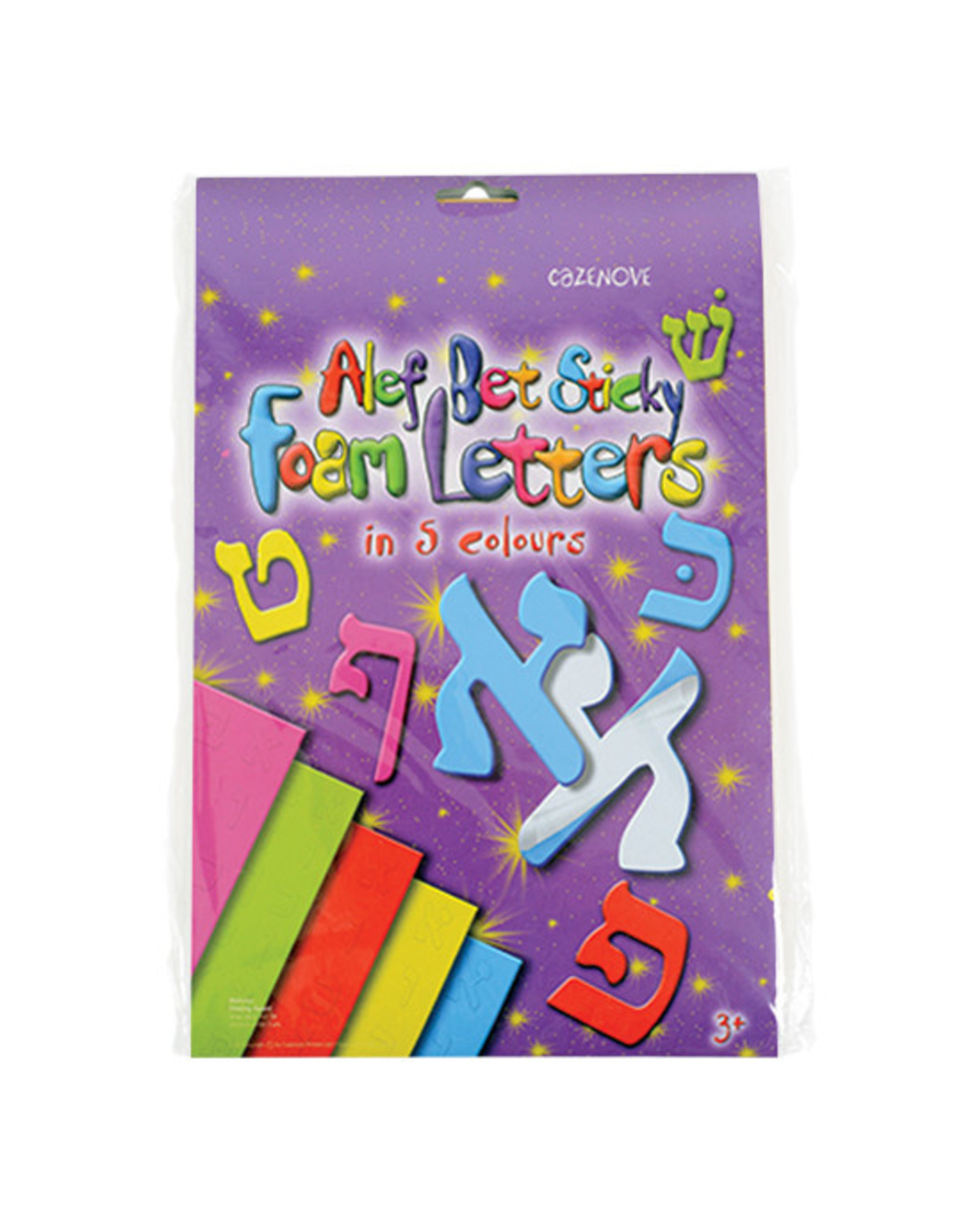 STICKERS:  ALEF BEIS FOAM ASSORTED COLORS 250 PIECES