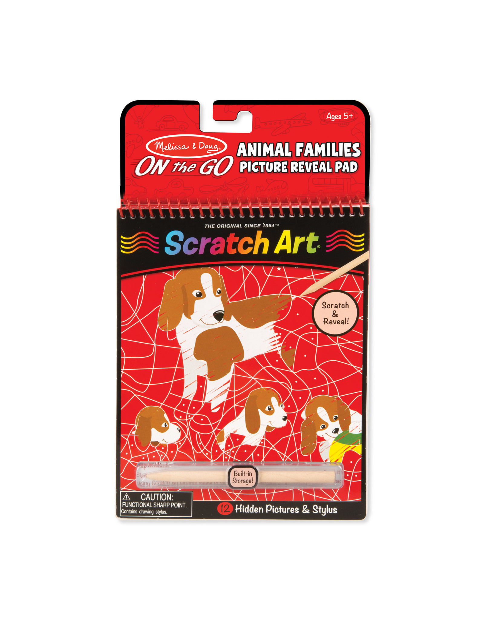 Melissa & Doug ON THE GO ANIMAL FAMILY PICTURE SCRATCH PAD