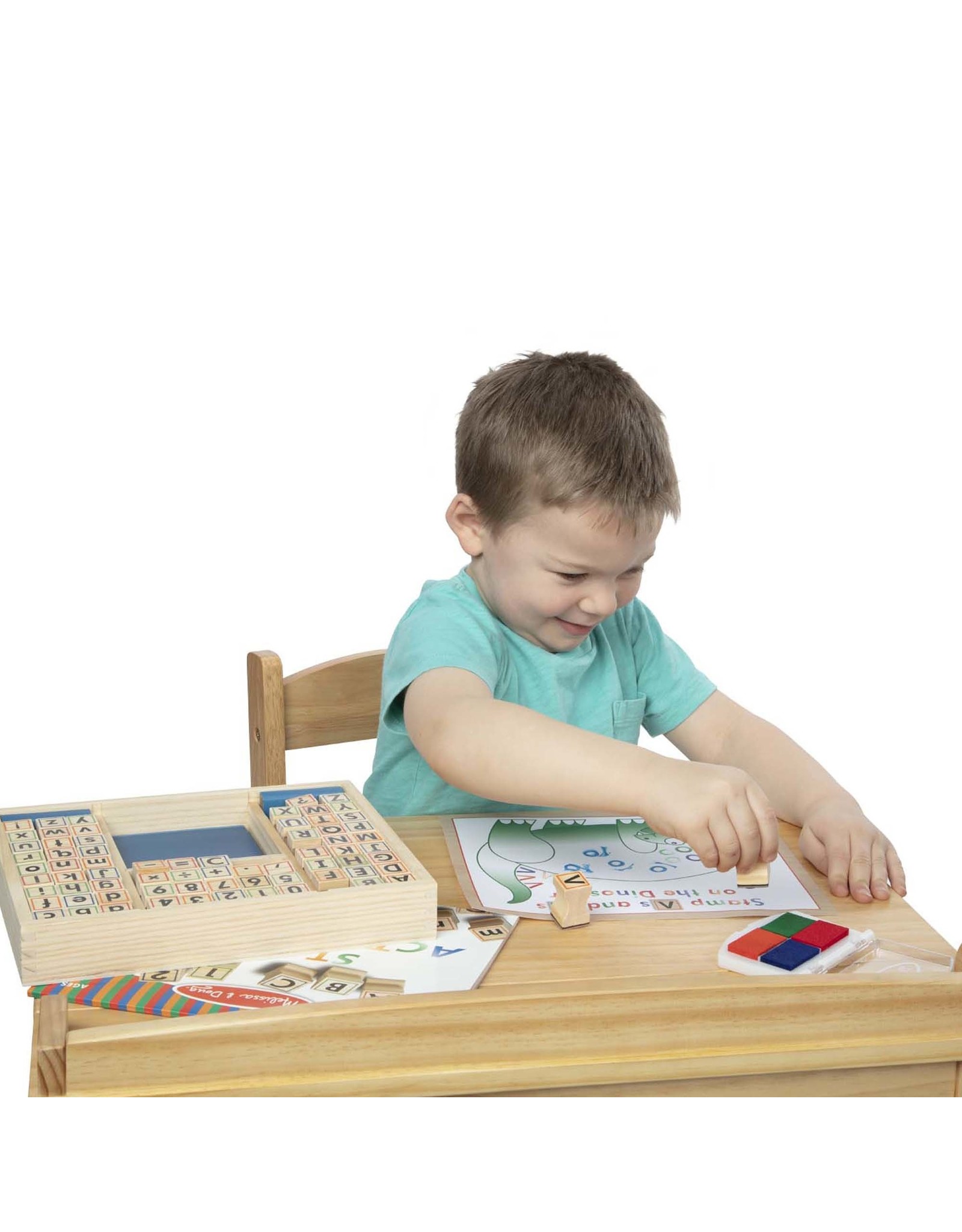 Melissa & Doug WOODEN ABC STAMP SET