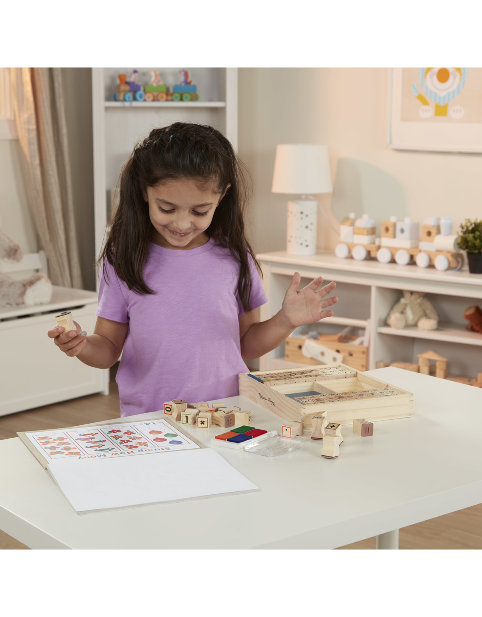 Melissa & Doug WOODEN ABC STAMP SET