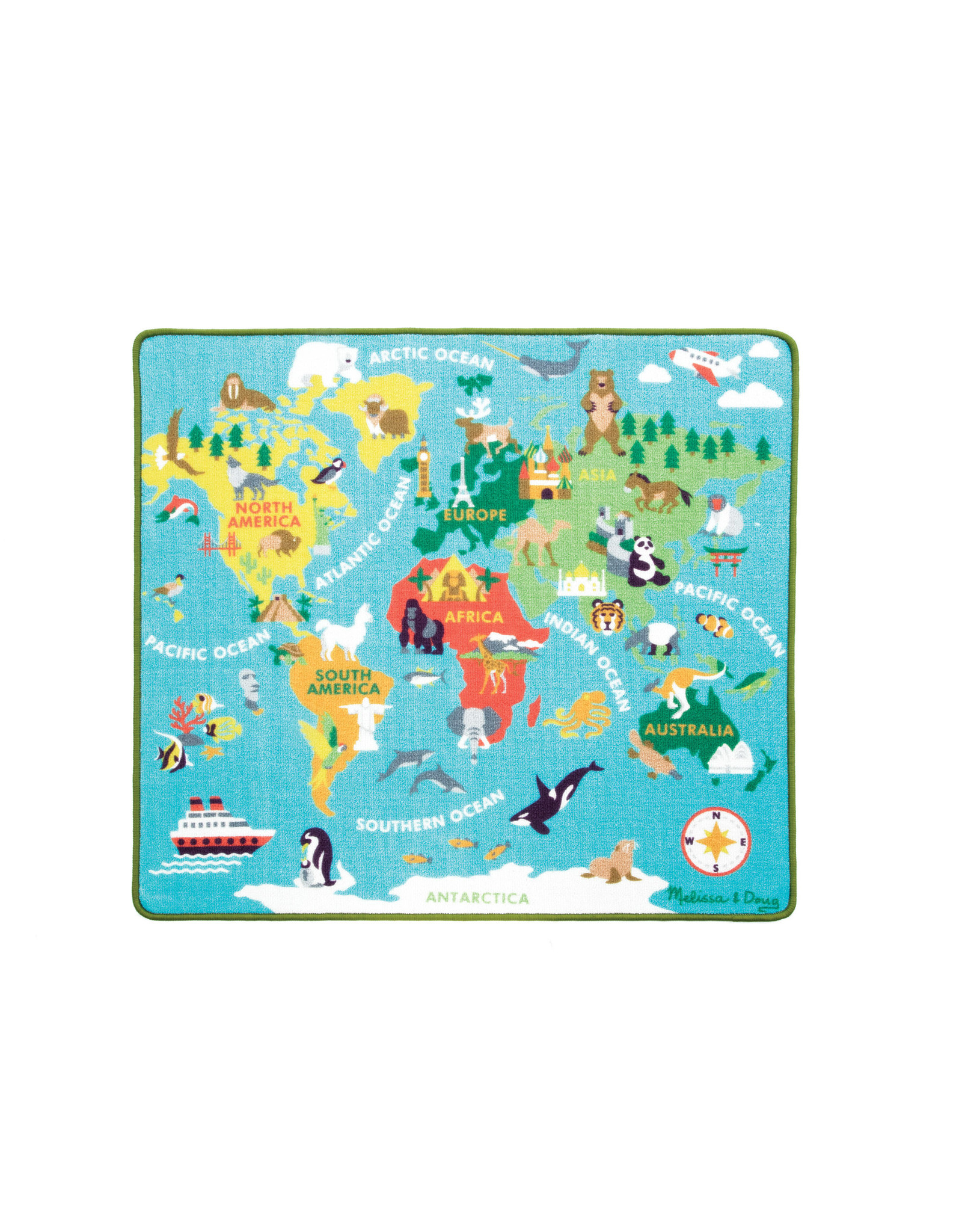 Melissa & Doug PLAY RUG: AROUND THE WORLD 39” x 36”