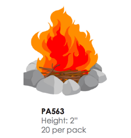 CUT OUT: BONFIRE - 2”x2”- 20 PACK