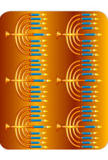 STICKERS: JUMBO MENORAH 2" - 6 SHEETS