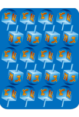 RANENU STICKERS: BLUE DREIDEL - 6 SHEETS