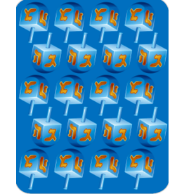 RANENU STICKERS: BLUE DREIDEL - 6 SHEETS