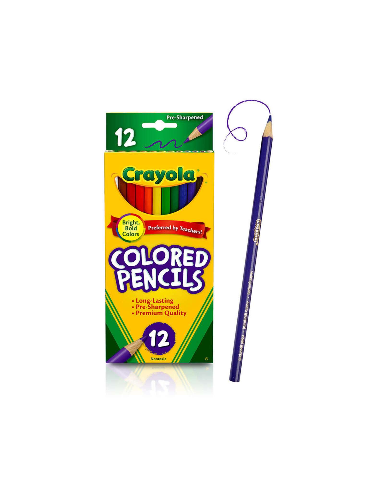 CRAYOLA PRE SHARPENED COLORED PENCILS 12 PACK