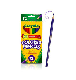 CRAYOLA PRE SHARPENED COLORED PENCILS 12 PACK