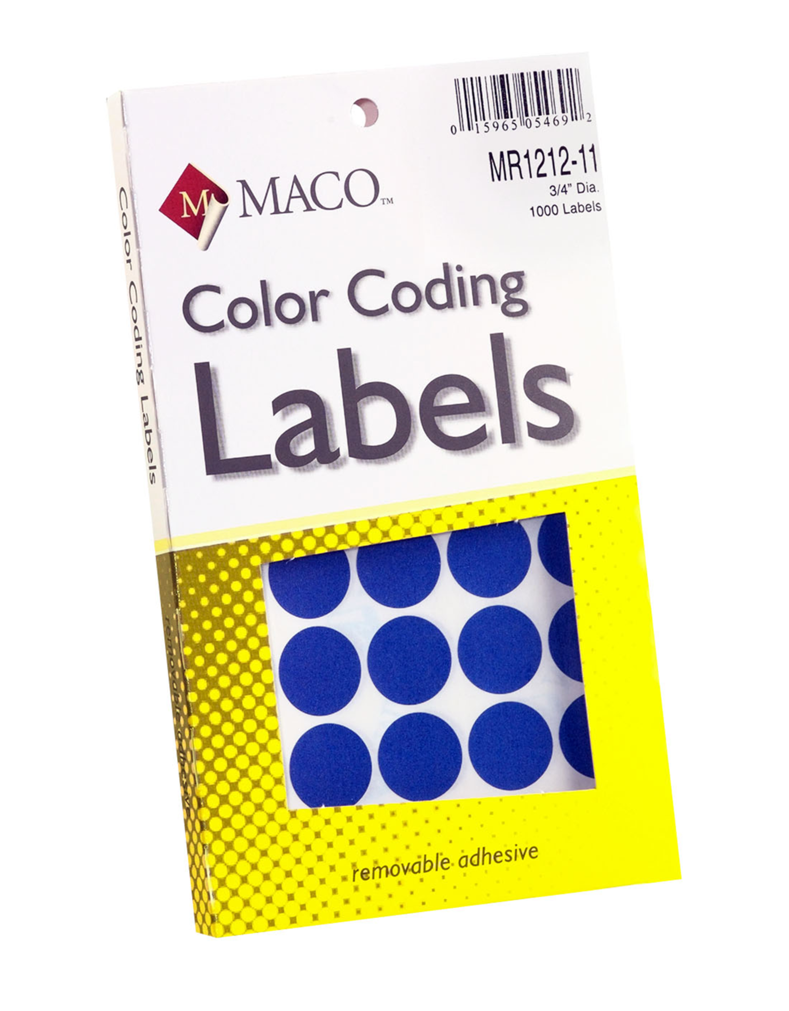 COLOR CODING STICKER   3/4" ROUND BLUE 1008 PACK