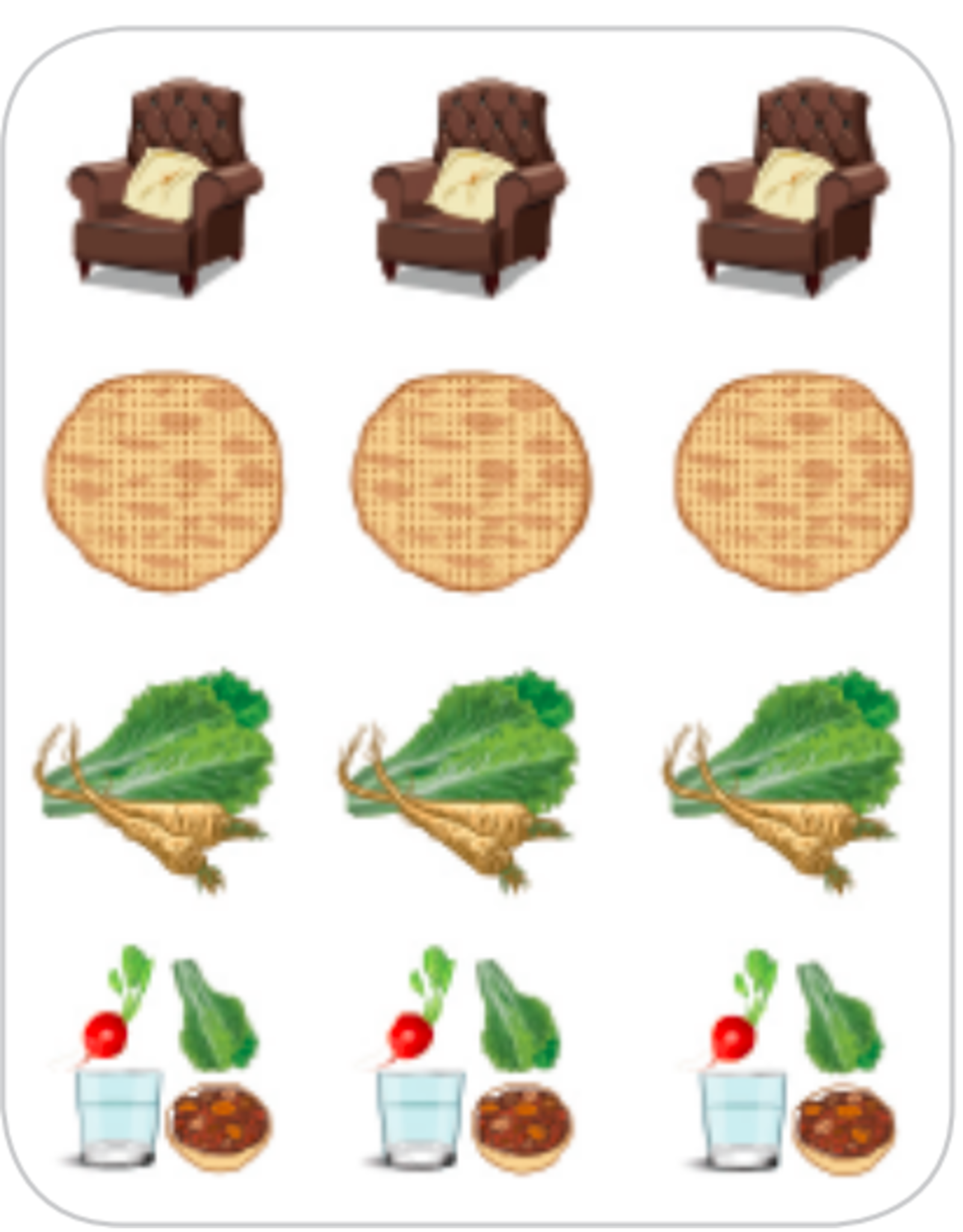 STICKERS: 4 QUESTIONS - 3 SETS PER SHEET - 6 SHEETS