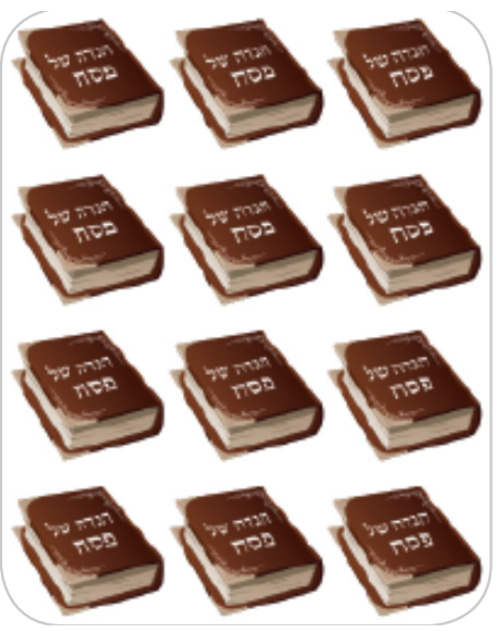 STICKER: HAGADAH SHEL PESACH - 12 PER SHEET- 6 SHEETS