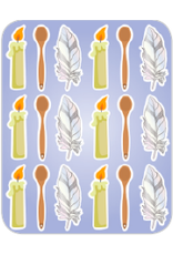 STICKERS: BEDIKAS CHOMETZ - 6 SETS PER SHEET - 6 SHEETS