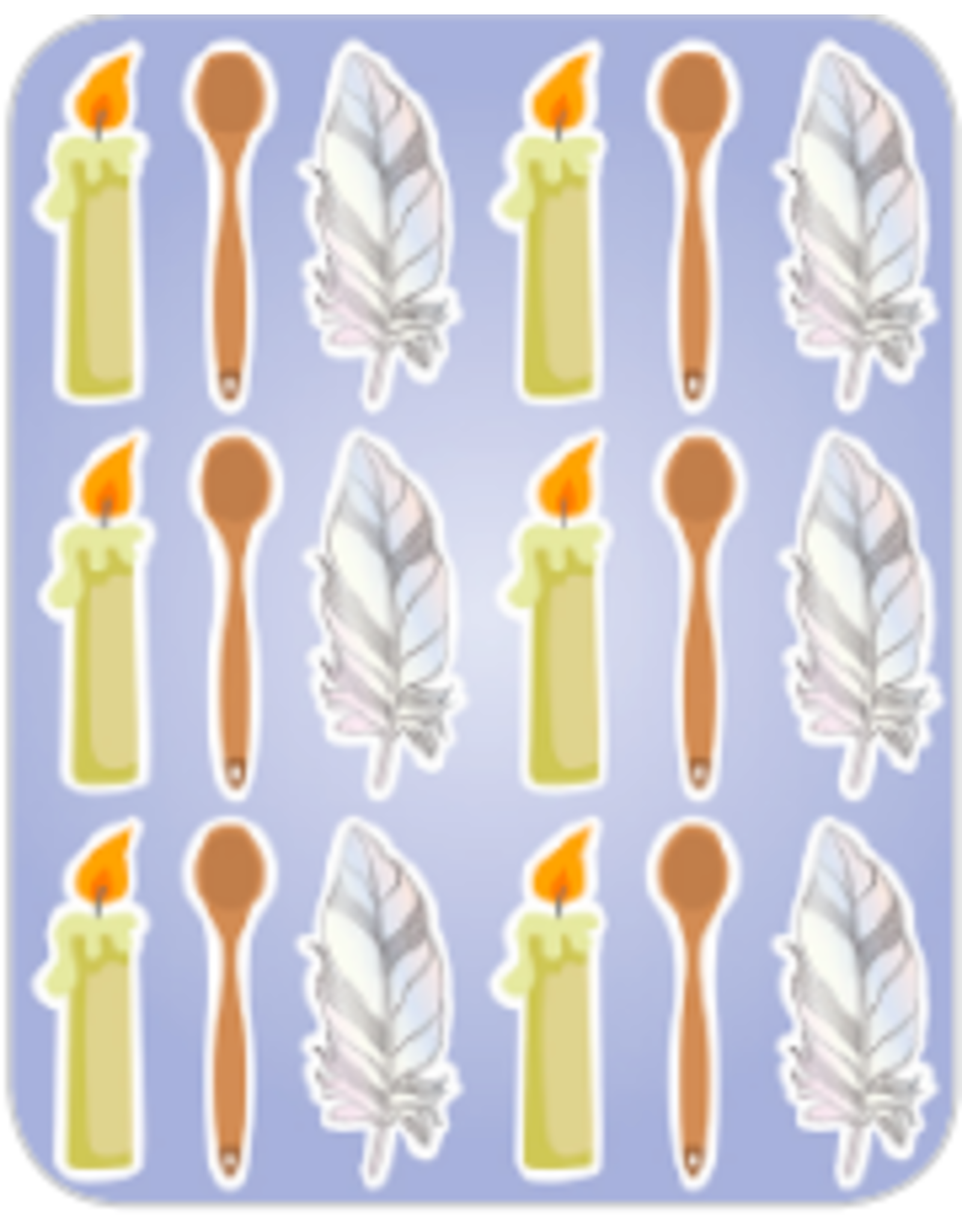 STICKERS: BEDIKAS CHOMETZ - 6 SETS PER SHEET - 6 SHEETS
