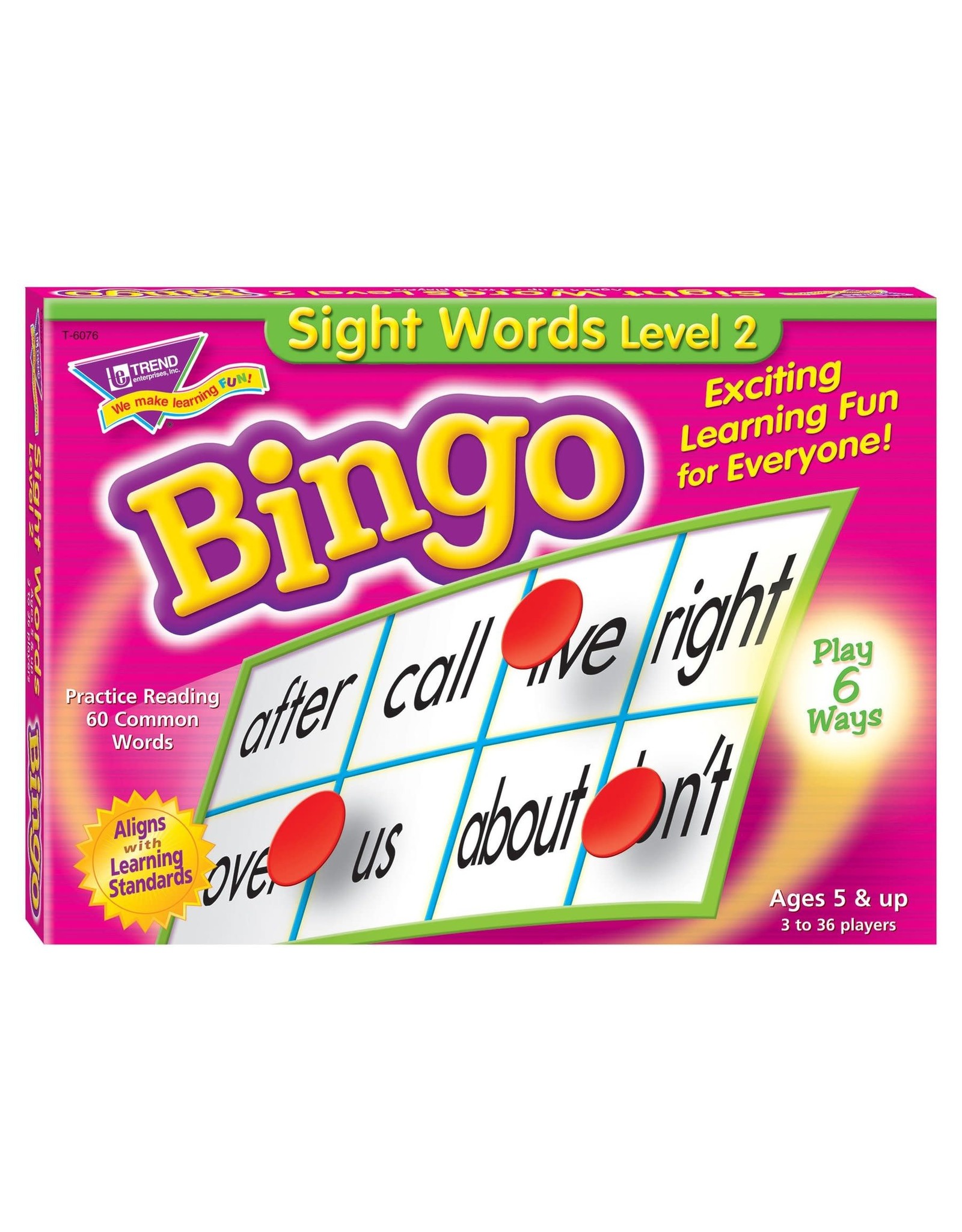 BINGO: SIGHT WORDS LEVEL 2