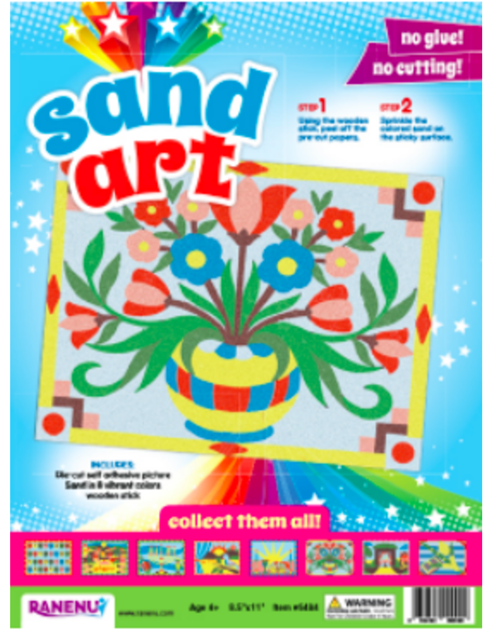 SAND ART KIT: FLOWERS 6 PACK