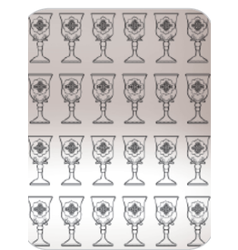 RANENU STICKERS: SMALL SILVER BECHER - 24 PER SHEET - 6 SHEETS