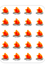 RANENU STICKERS: BONFIRE 1” - 6 SHEETS