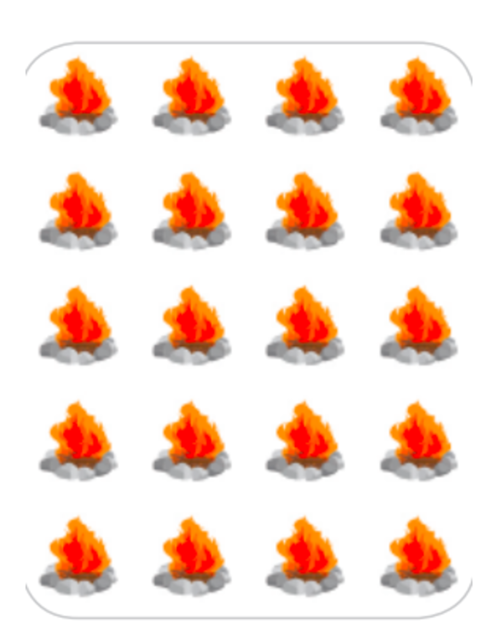 RANENU STICKERS: BONFIRE 1” - 6 SHEETS