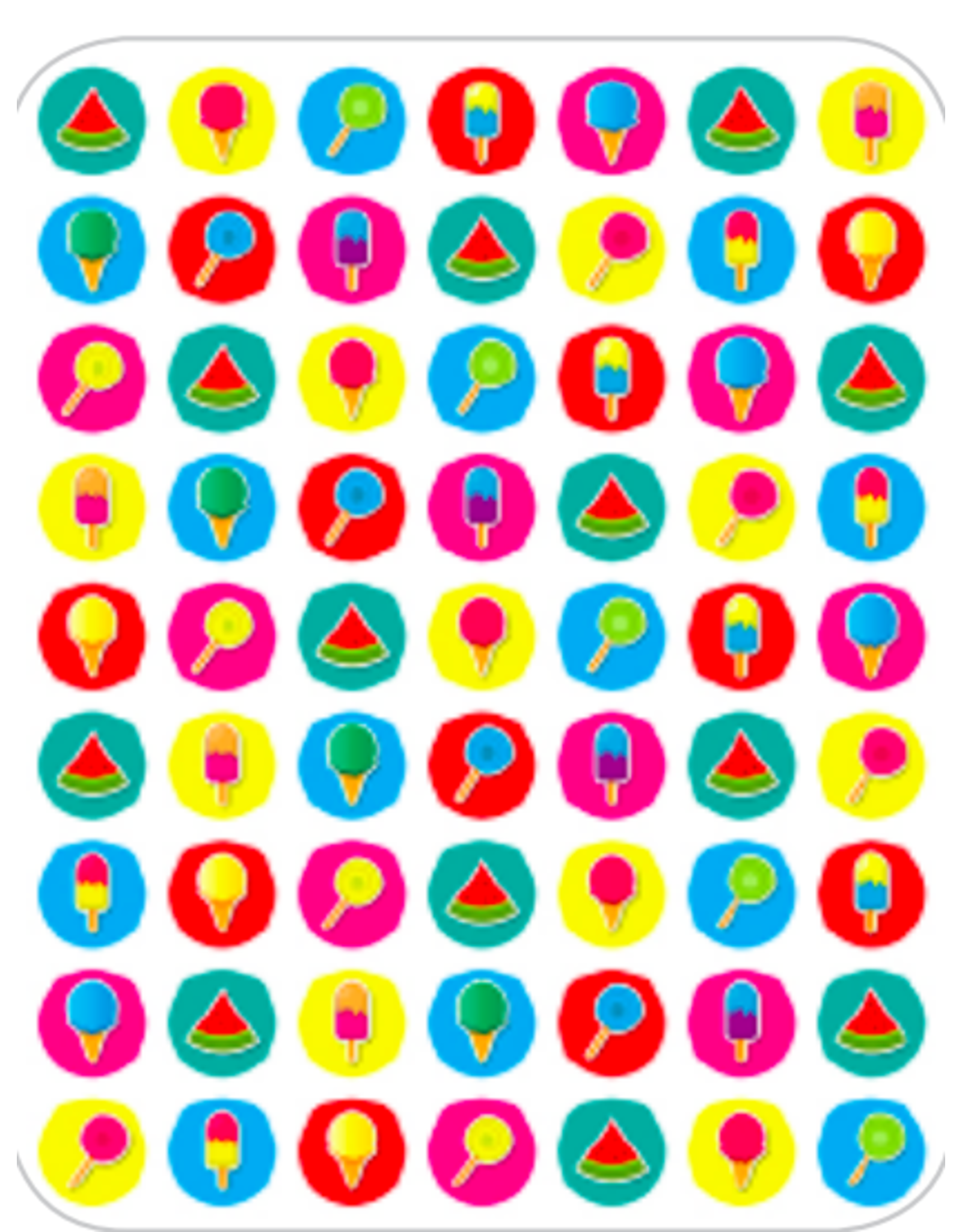 STICKERS: CANDY & ICE CREAM - 6 SHEETS