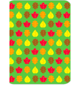 RANENU STICKERS: FALL LEAVES ASSORTED - 6 SHEETS