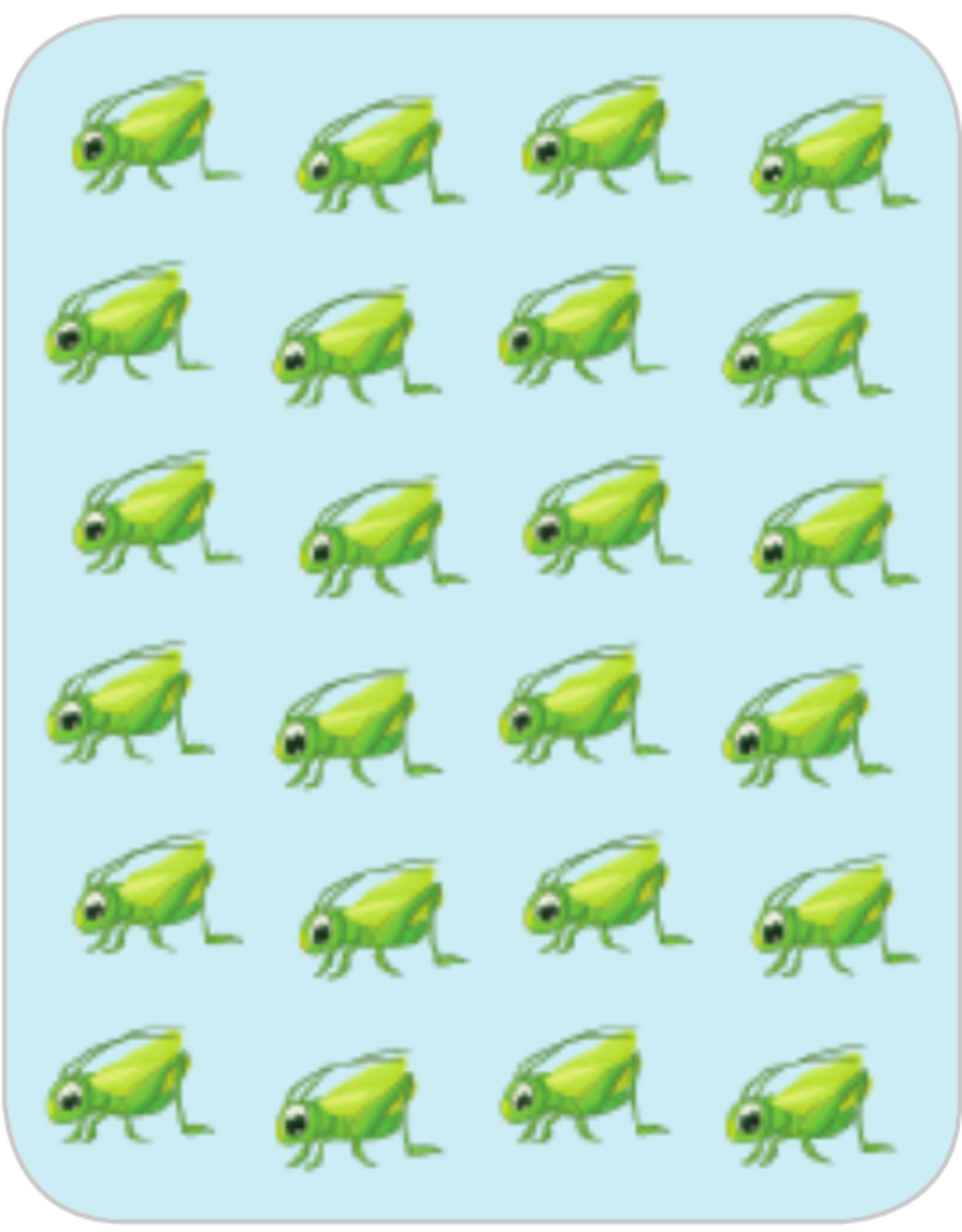 STICKERS: GRASSHOPPER - 24 PER SHEET - 6 SHEETS