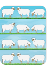 RANENU STICKERS: GRAZING SHEEP - 12 PER SHEET - 6 SHEETS