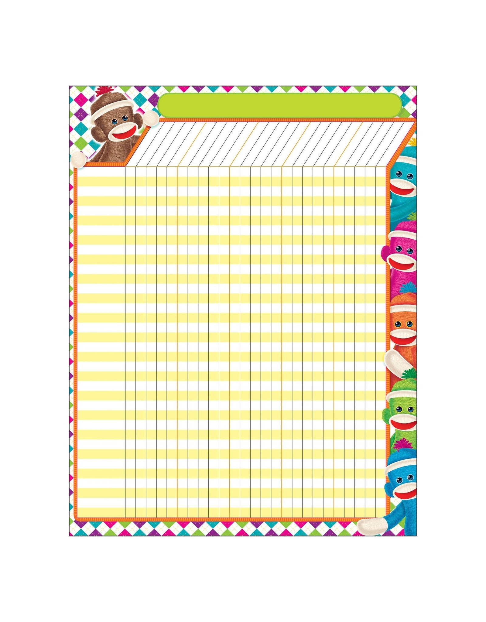 INCENTIVE CHART: SOCK MONKEYS