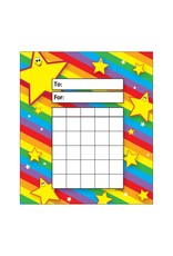 MINI INCENTIVE PAD: 5"X6" RAINBOW STARS 36 PACK