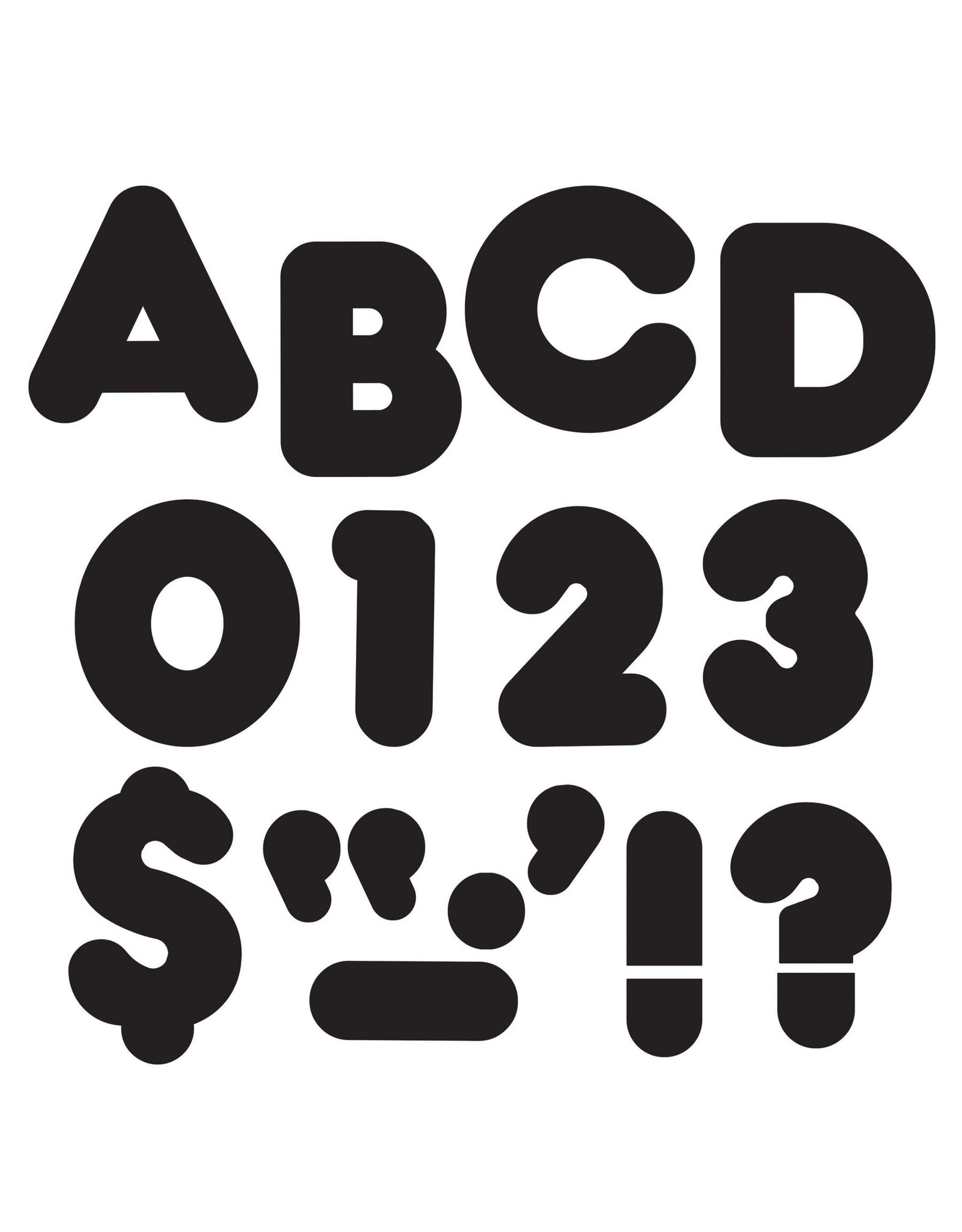 READY LETTERS: 4" BLACK
