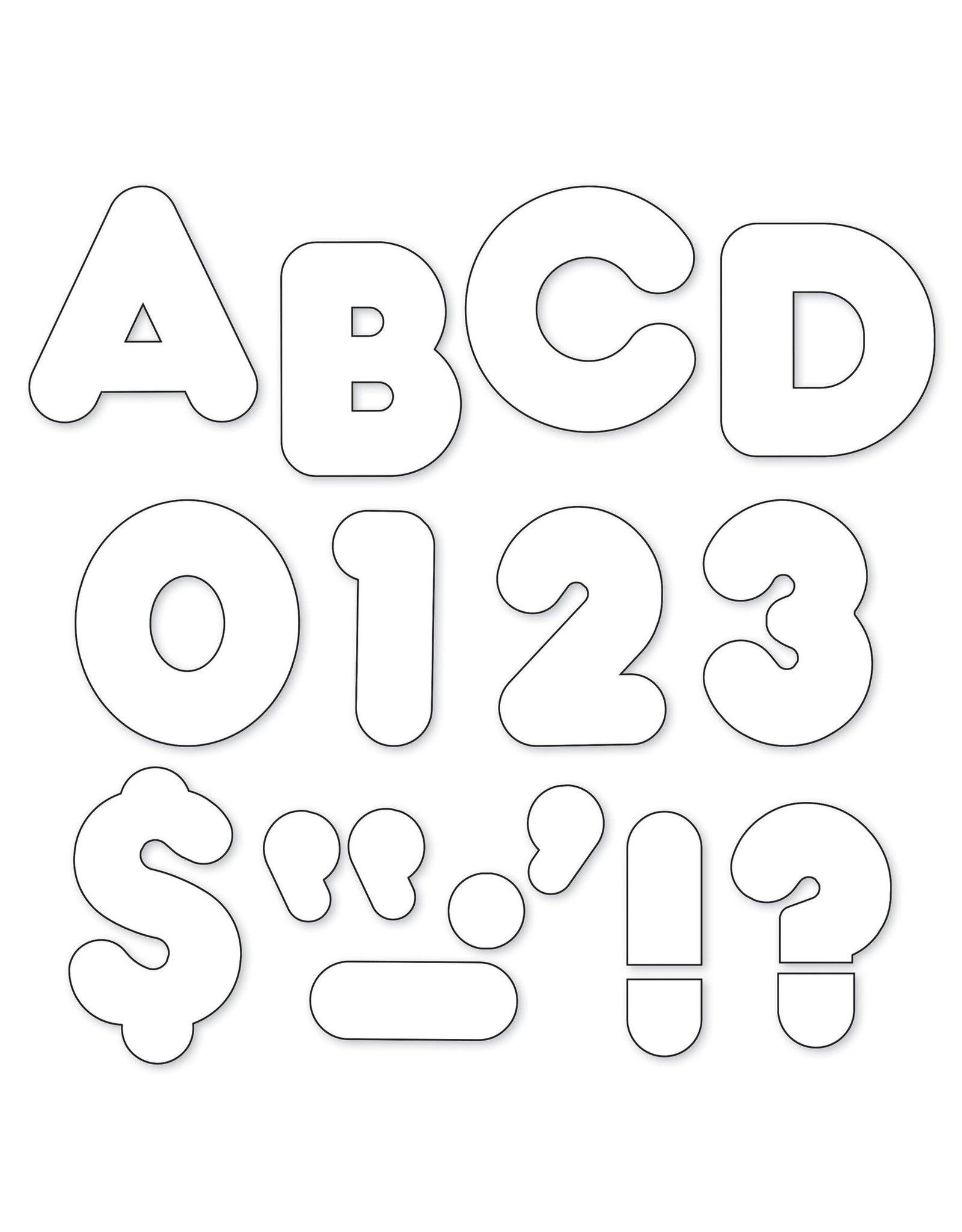 READY LETTERS: 4" WHITE