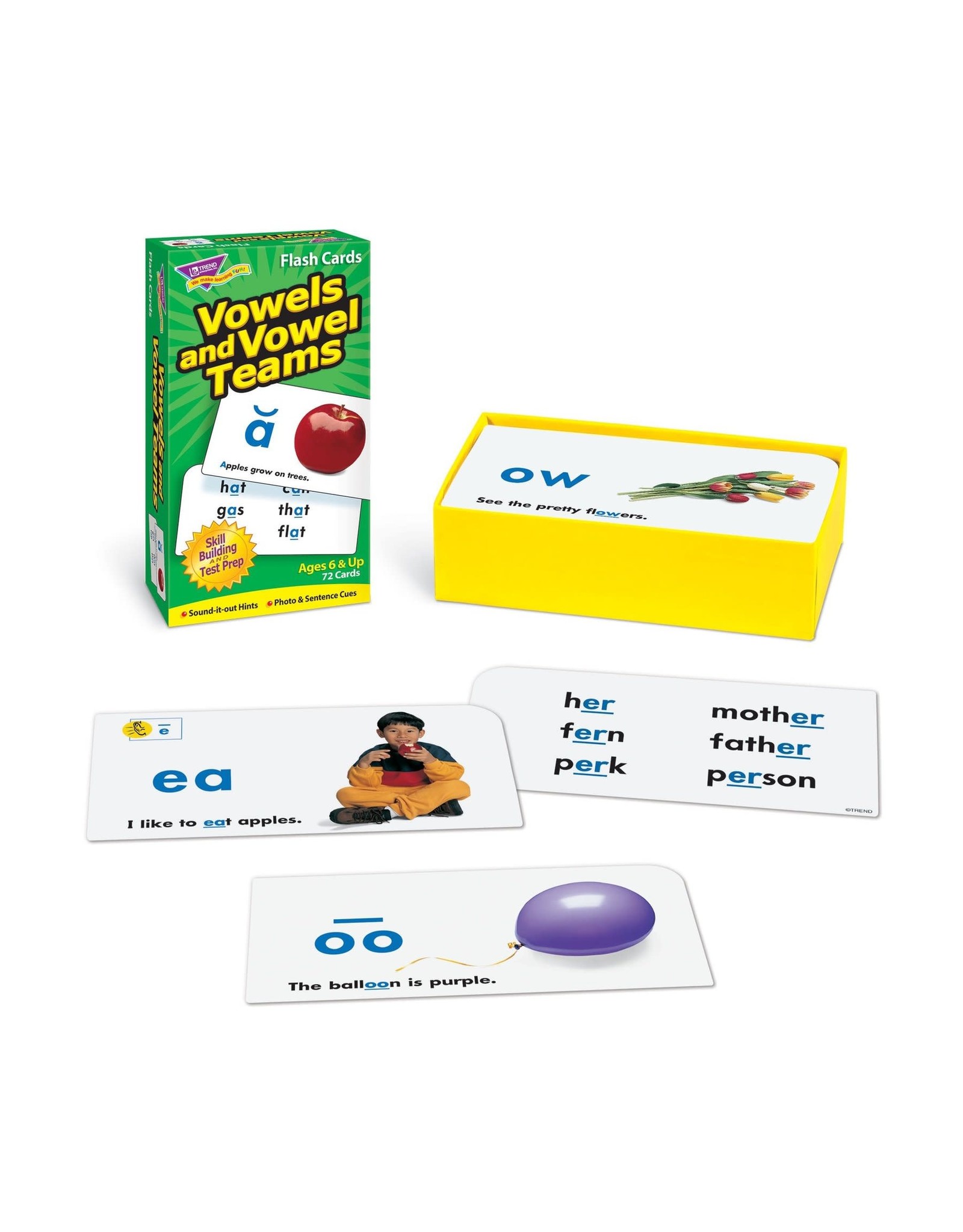 FLASH CARD:  VOWELS &VOWEL TEAMS - 72 CARDS