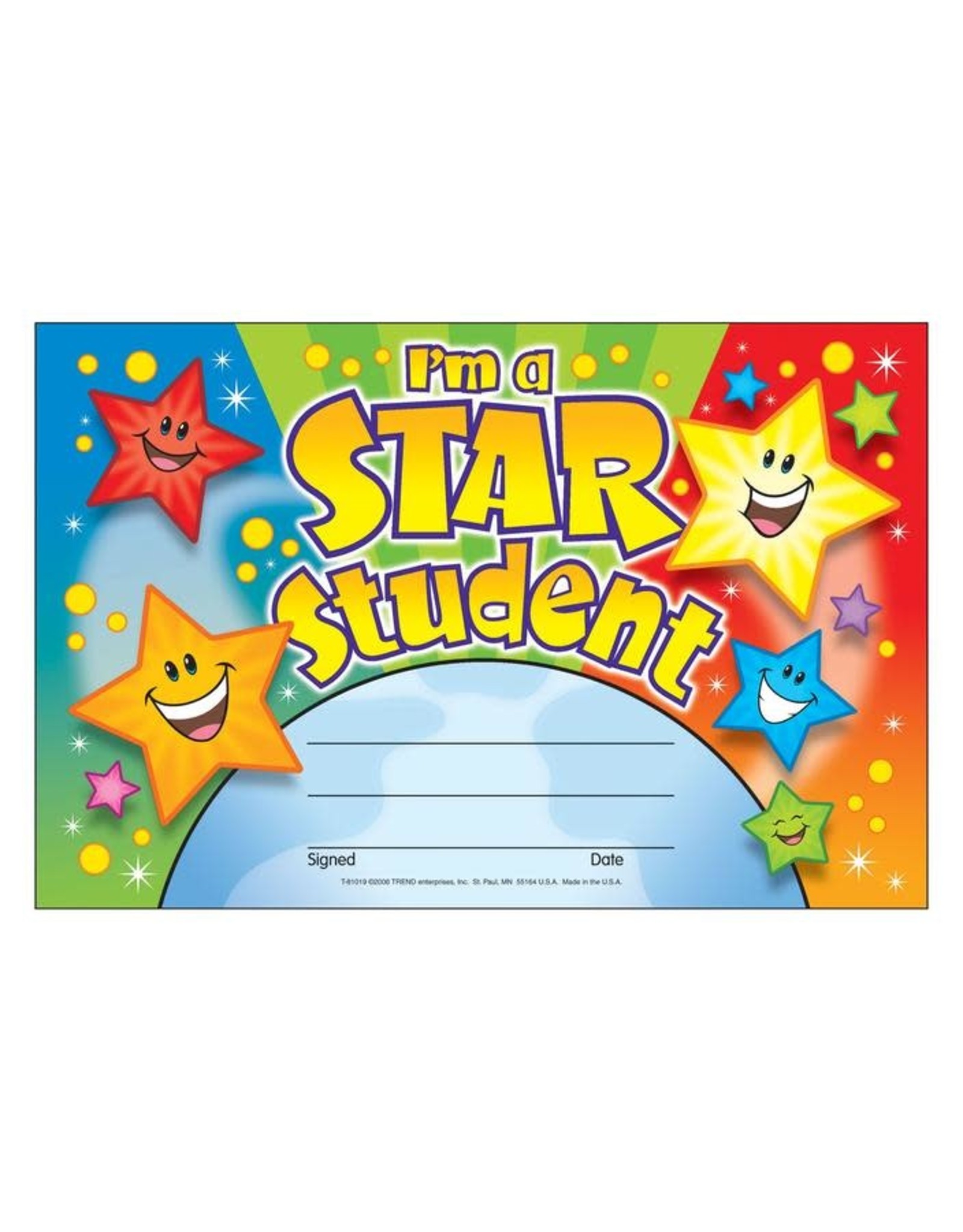 AWARD CERTIFICATE: I'M A STAR STUDENT 30 PACK