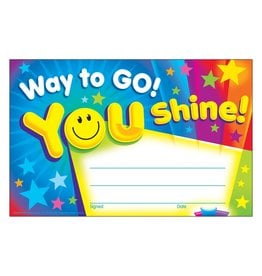 TREND AWARD CERTIFICATE: WAY TO GO YOU SHINE 30 PACK