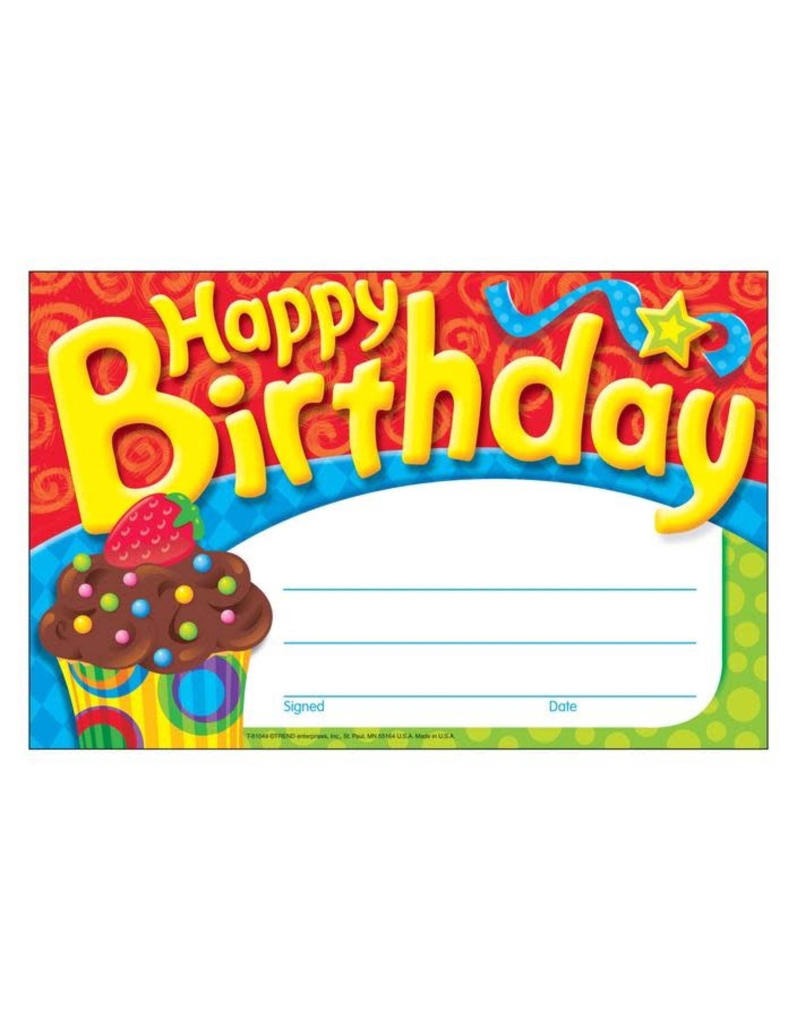 AWARD CERTIFICATE: HAPPY BIRTHDAY 36 PACK