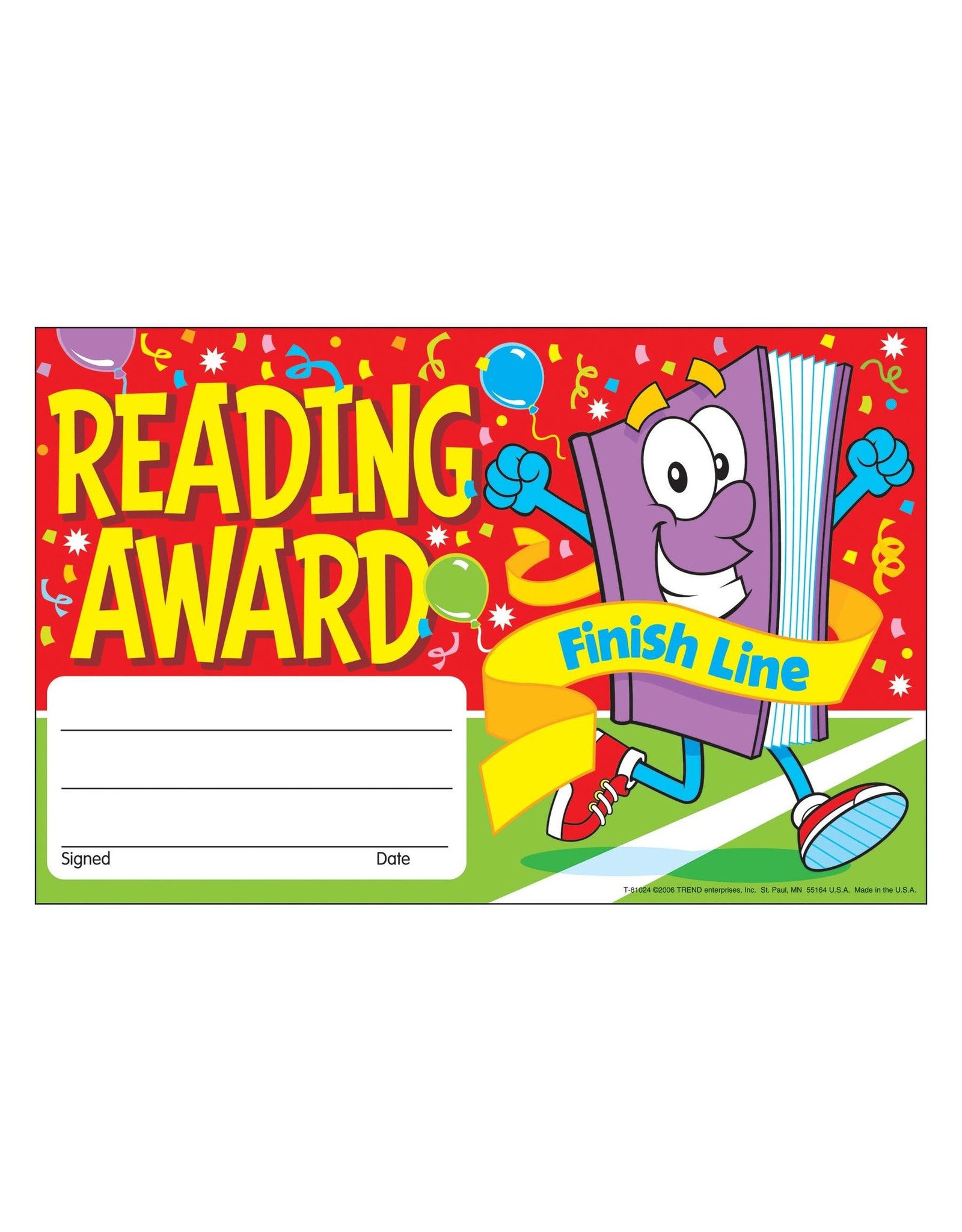 AWARD: READING  FINISH LINE