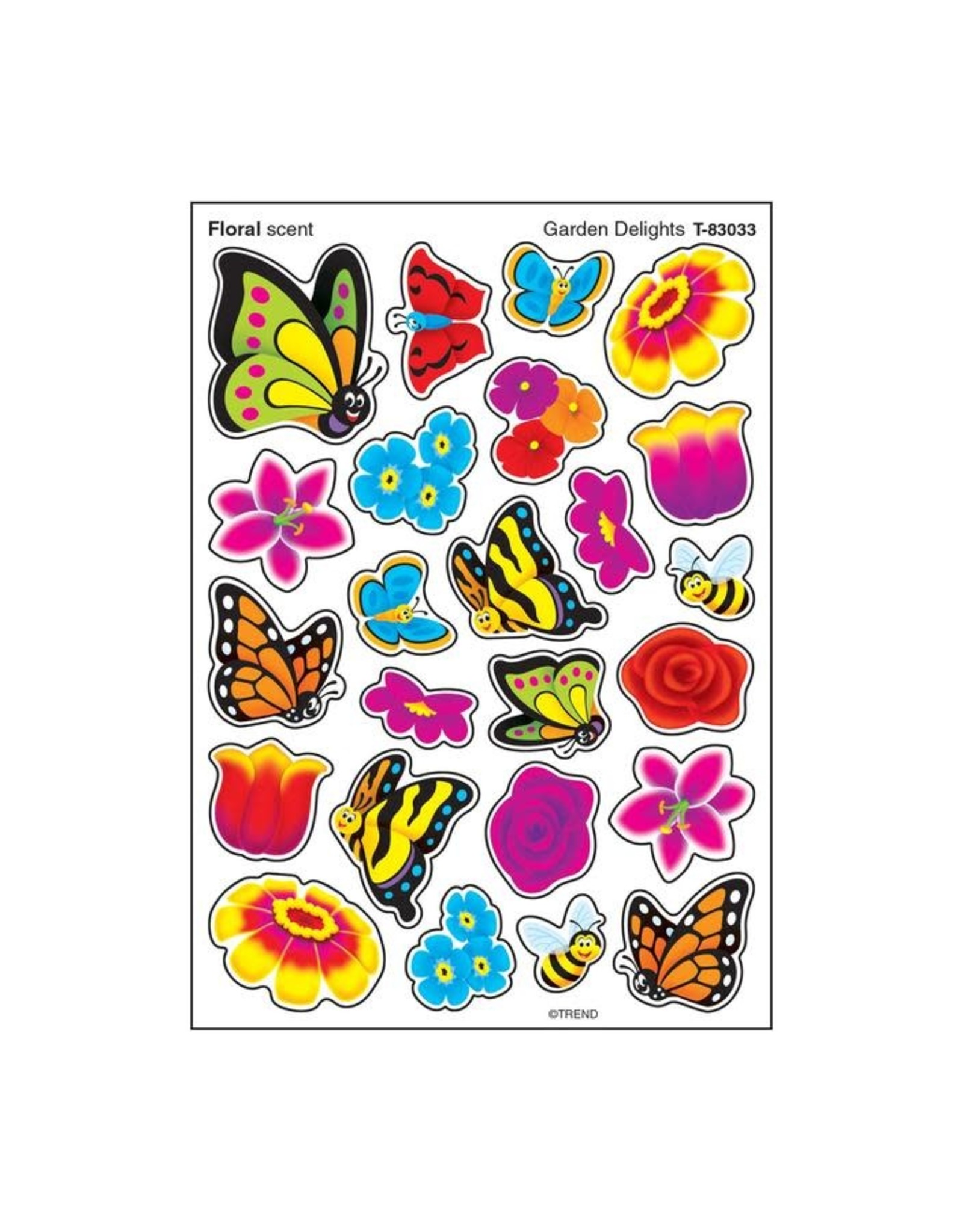 SCENTED STICKER: GARDEN DELIGHT - FLORAL - 4 SHEETS