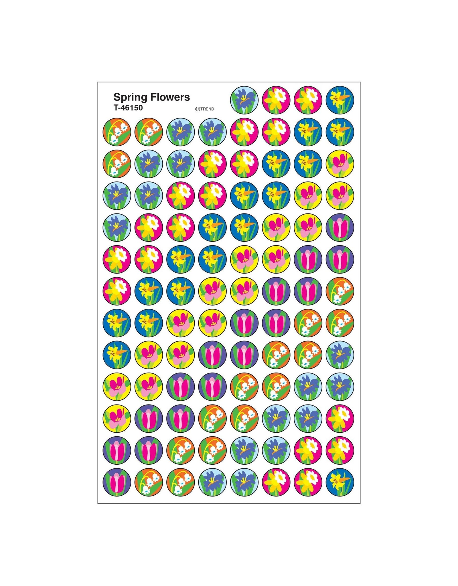 STICKER  SPRING  FLOWERS 8 SHEETS