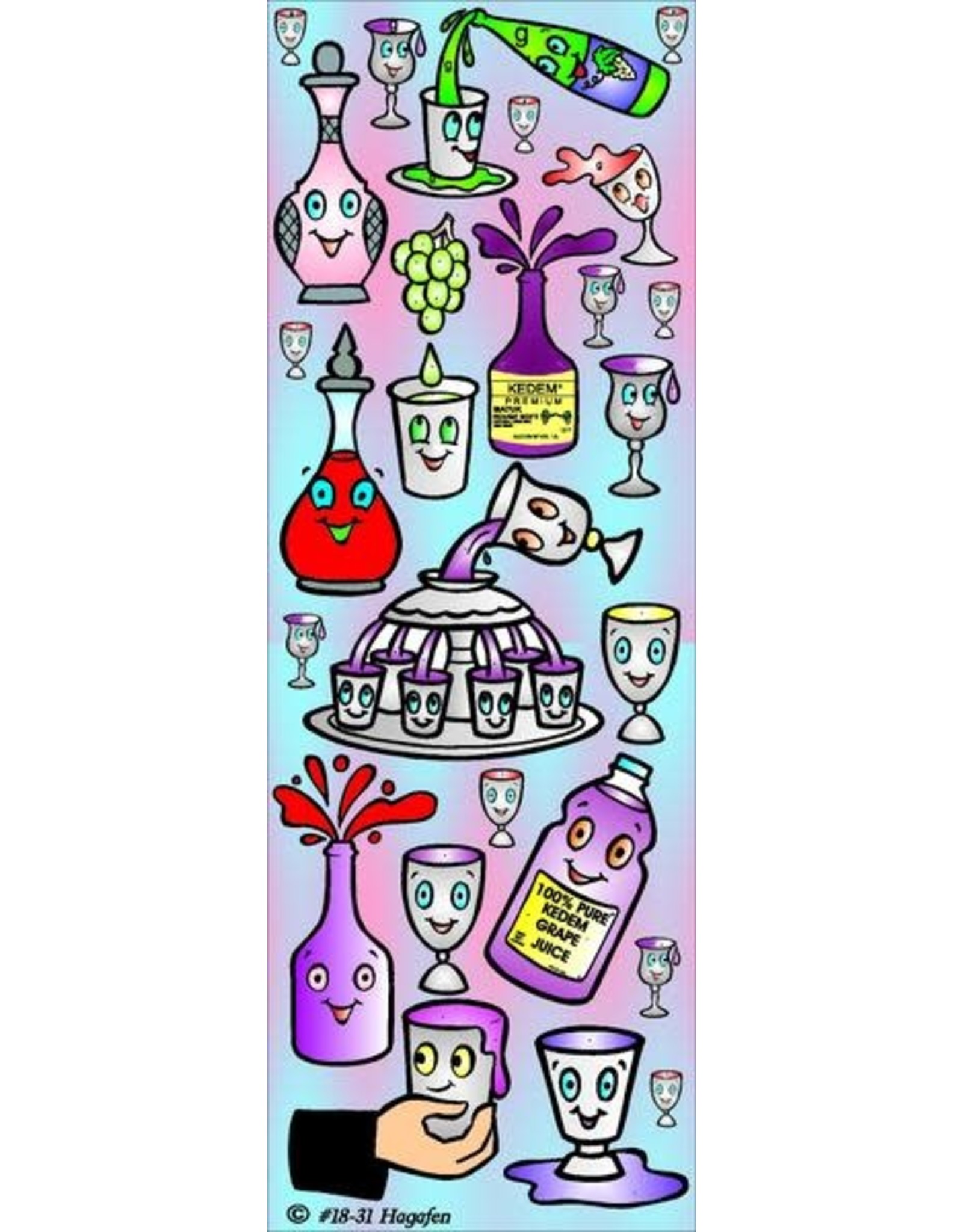 incento magic STICKERS: HAGAFEN - WINE - 6 SHEETS