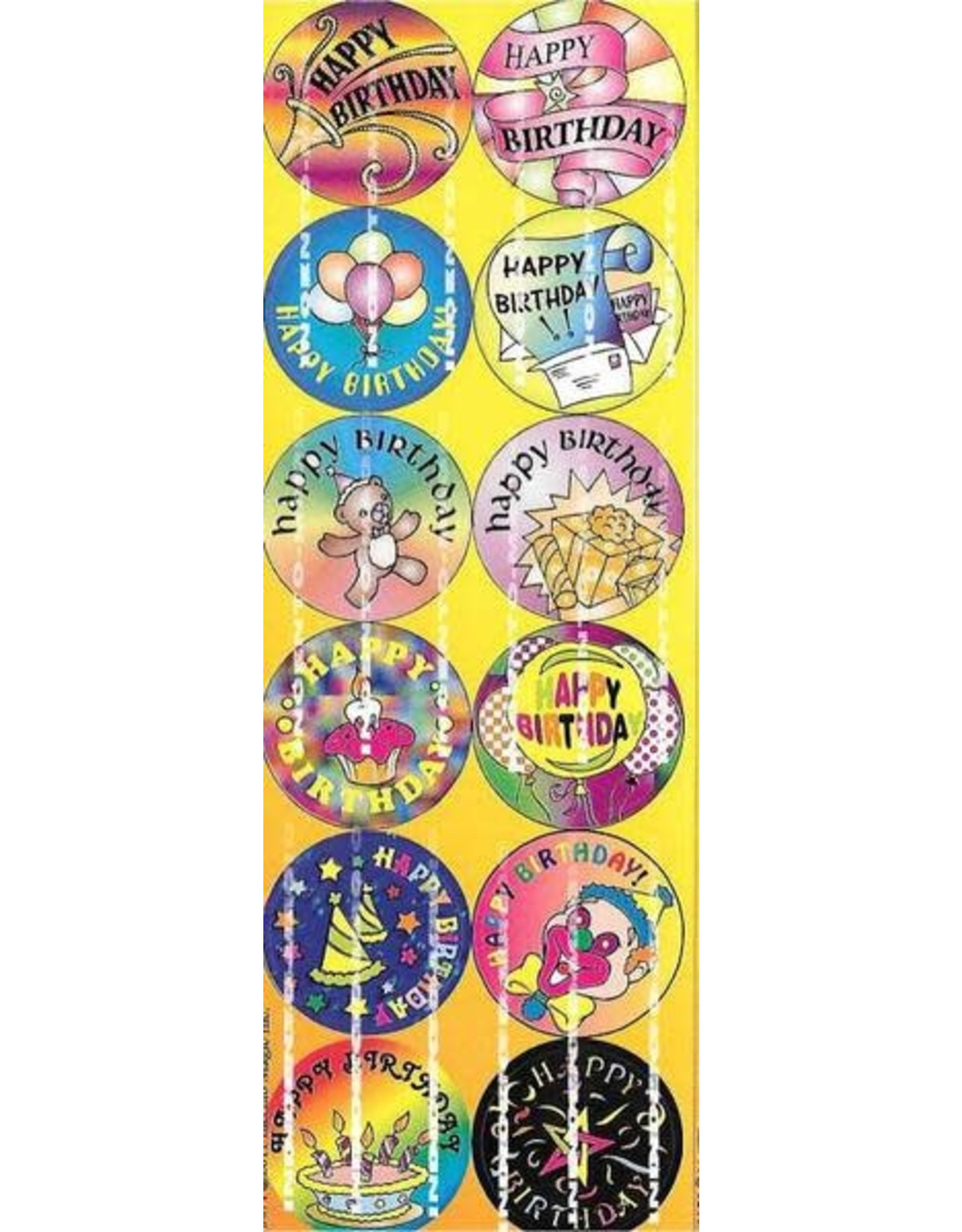 incento magic STICKERS: HAPPY BIRTHDAY ROUND - 6 SHEETS