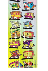 incento magic STICKERS: ALEF BEIS TRAIN DIE-CUT - 6 SHEETS