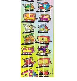 incento magic STICKERS: ALEF BEIS TRAIN DIE-CUT - 6 SHEETS