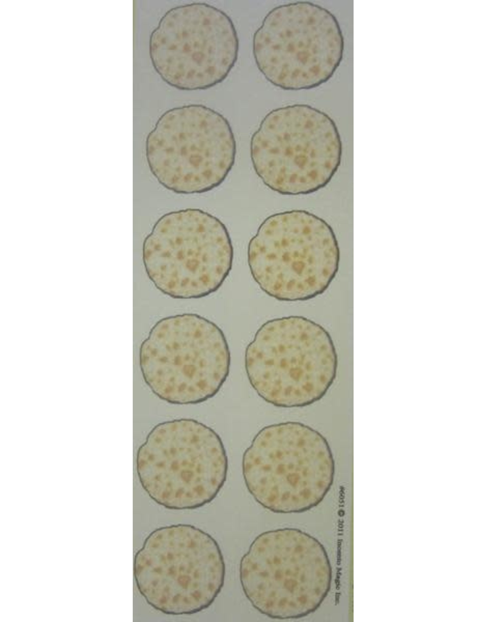 incento magic STICKERS: SHMURA MATZAH 1¼"  -  25 SHEETS