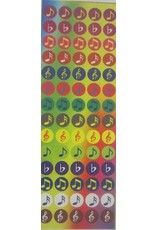 STICKERS -  MUSIC  NOTES 25/PK