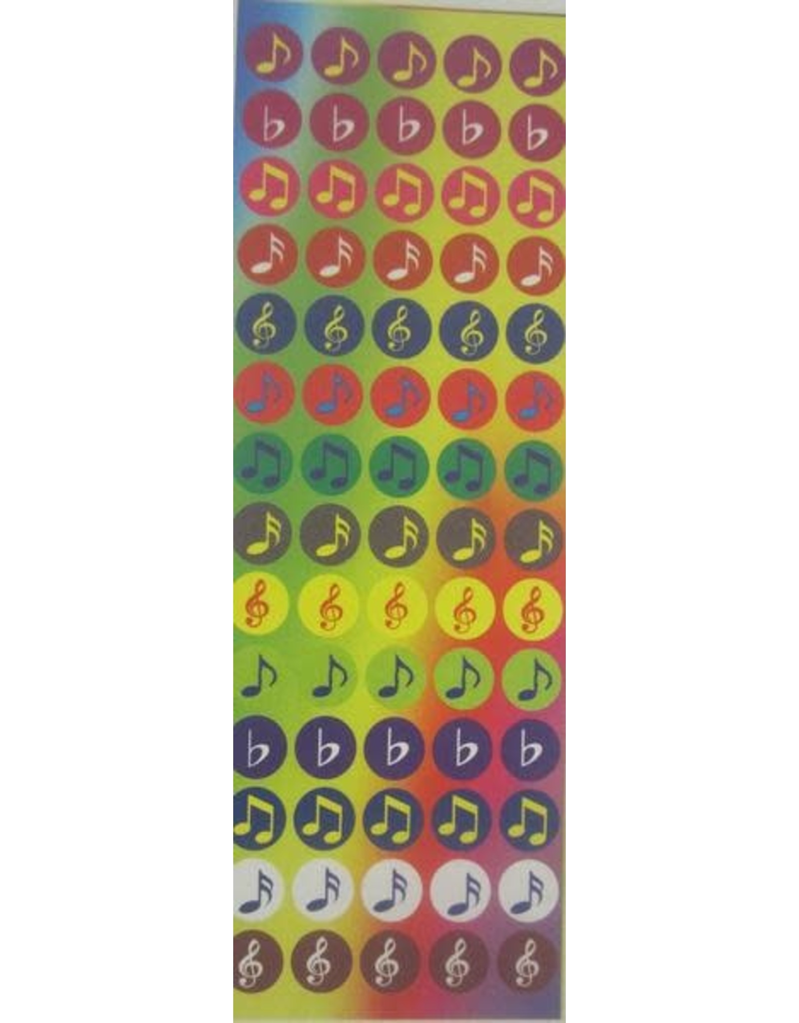 STICKERS -  MUSIC  NOTES 25/PK