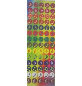 STICKERS -  MUSIC  NOTES 25/PK